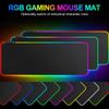 Extra Large Table Pad With Rgb Lighting, Thickened Mouse Pad In Pure Black, Cool