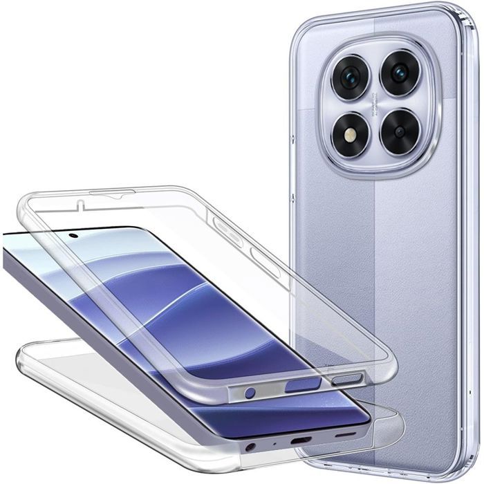 Coque de protection - E.F.Connection® - pour Xiaomi Redmi Note 14 Pro 5G - Transparent - Antichoc - Intégrale