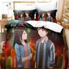 Модный 3D Комплект постельного белья The Tsuki Ga Kirei Печатный комплект постельного белья с наволочками Пододеяльник Мягкое постельное белье размера Queen King для дома