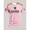 2026 Ghana Style Football Jersey Ghana Team Fan T-shirt Men's Short-Sleeved Sports Shirt Women's T-shirt 3D Printed Shirt