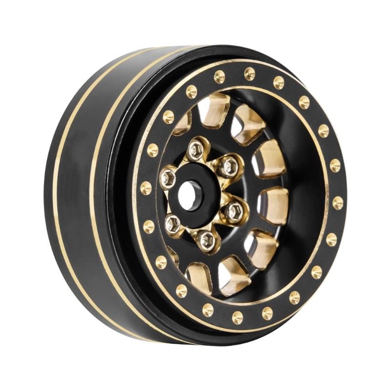 12-Spoke Wheels Brass Beadlock Rims Deadbolt- RC Crawler RC Car Upgrade Parts for 1/18 TRX4M 1/24 SCX24 Beadlock Wheel