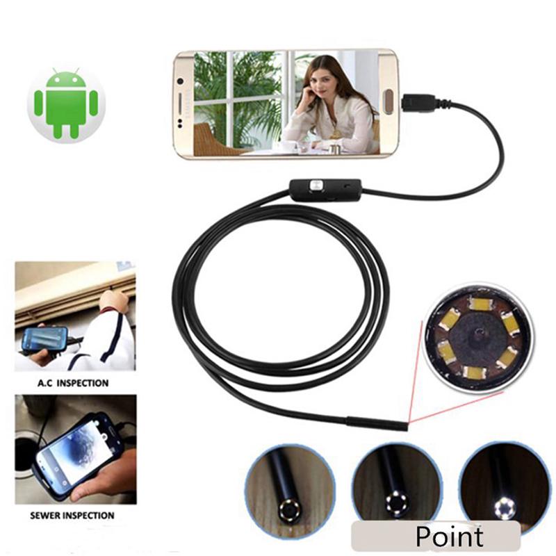 5M 6Led5.5Mm Android Endoscope Waterproof Snake Borescope Usb Inspection Camera