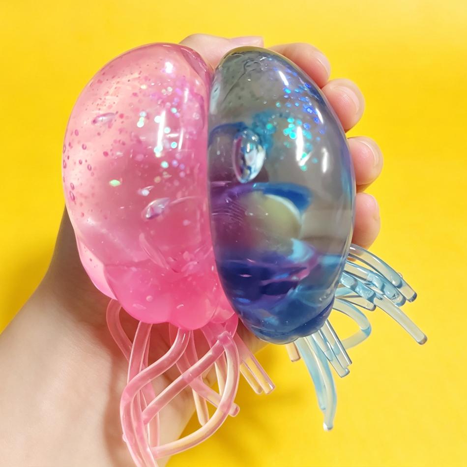 Милая медуза из мальтозы, сжимающаяся игрушка, мягкие цвета, милая форма медузы, снятие стресса, расслабление, веселая игрушка, подарки для друзей