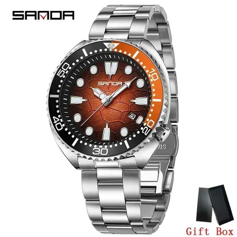 SANDA New Business Mens Watches Top Brand Luxury Quartz Watch For Men Waterproof Date Clock Sport Wristwatch Relogio Masculino