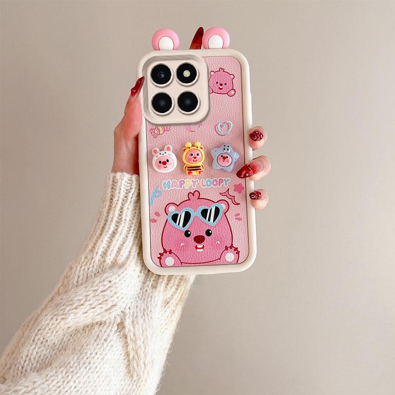 KEYSION Милый чехол с 3D-мультяшным рисунком для HONOR X6b с браслетом, мягкий силиконовый противоударный чехол для телефона Huawei Honor X6b 4G