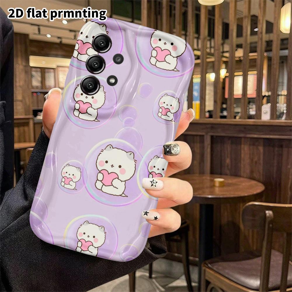 Чехол для телефона: 2D плоский защитный чехол для Samsung Galaxy A34 A35 M05 M06 S20 S22 S21 FE Plus 5G, обнимающий маленького белого котенка, идеальный Рождественский и Хэллоуинский h