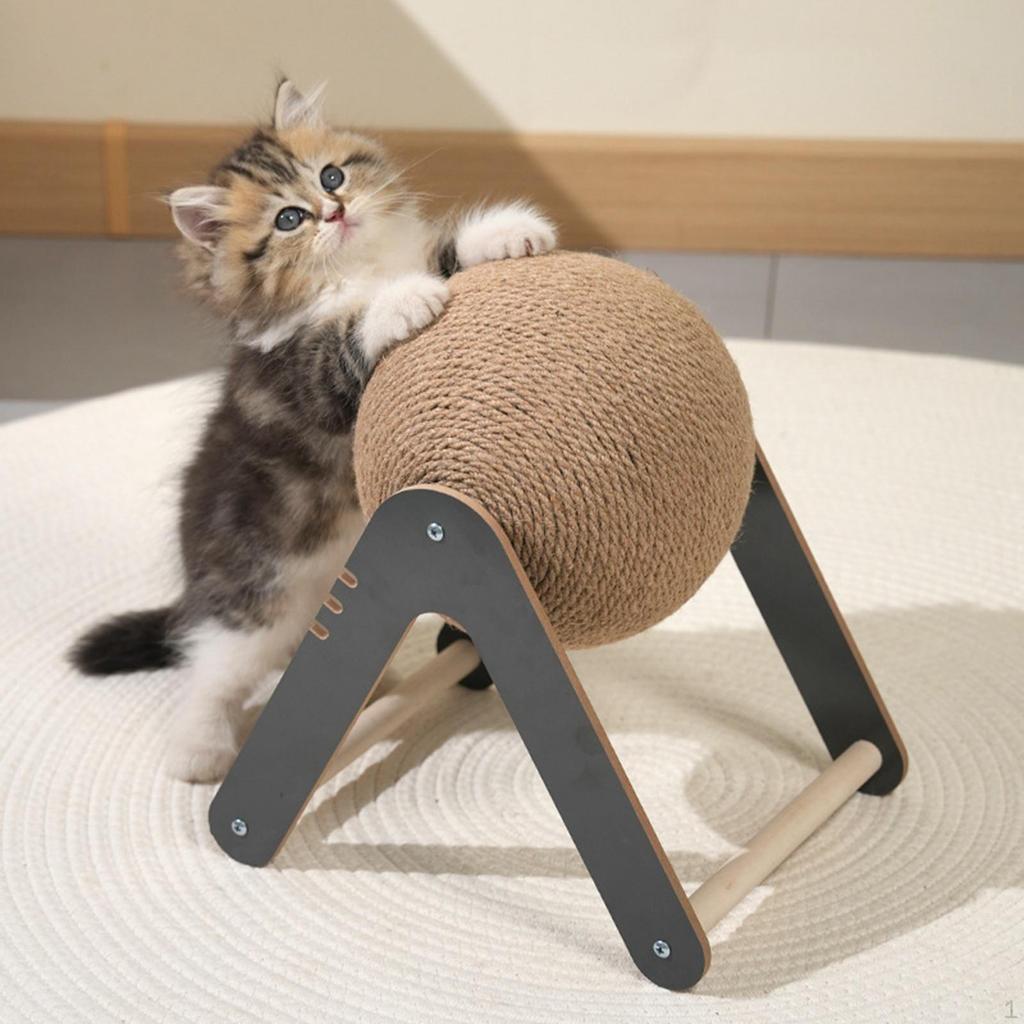 Кошачий когтеточка-шар Развлекательный Защита мебели Заточка когтей Интерактивная деревянная игрушка для питомца