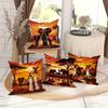 African Elephant Decorative Pillowcase, Pillowcase Ultra-soft Polyester Material Living Room Sofa Back Car Pillowcase Decoration