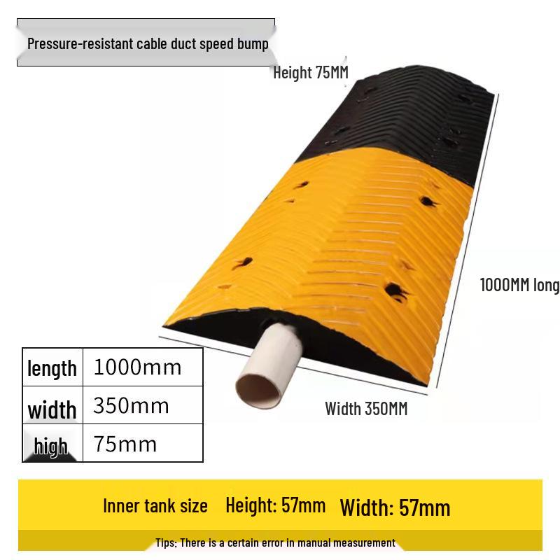 Indoor/Outdoor Cable Protection Rubber Trunking Speed Bump