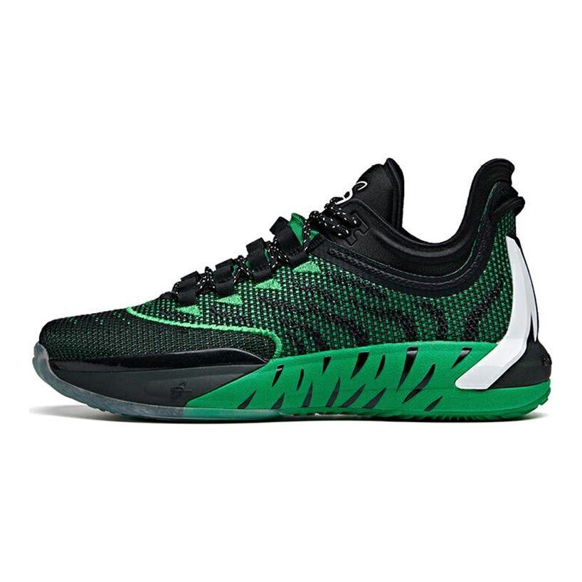 Anta Баскетбольные кроссовки Hayward GH1 Low Slip Resistant Durable Low Top для мужчин, черные, зеленые, 112021103-5