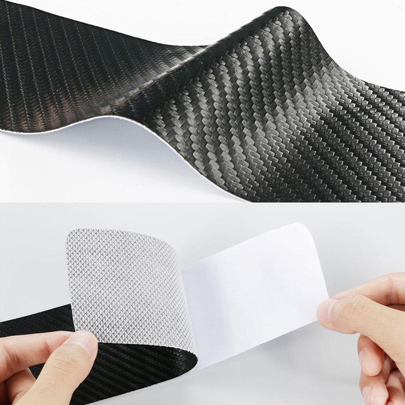 For Tesla Model 3 S X Y Carbon Fibre Car Door Sill Threshold Protective Stickers and Decals Auto Interior Styling Accessories