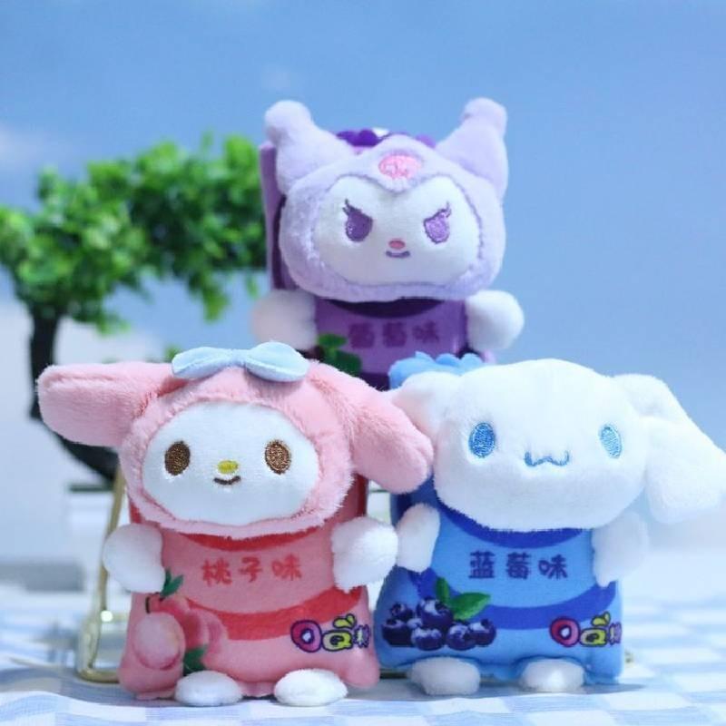 Kuromi Plush Figure Fluffy Cinnamoroll And Melody Bag Decoration**