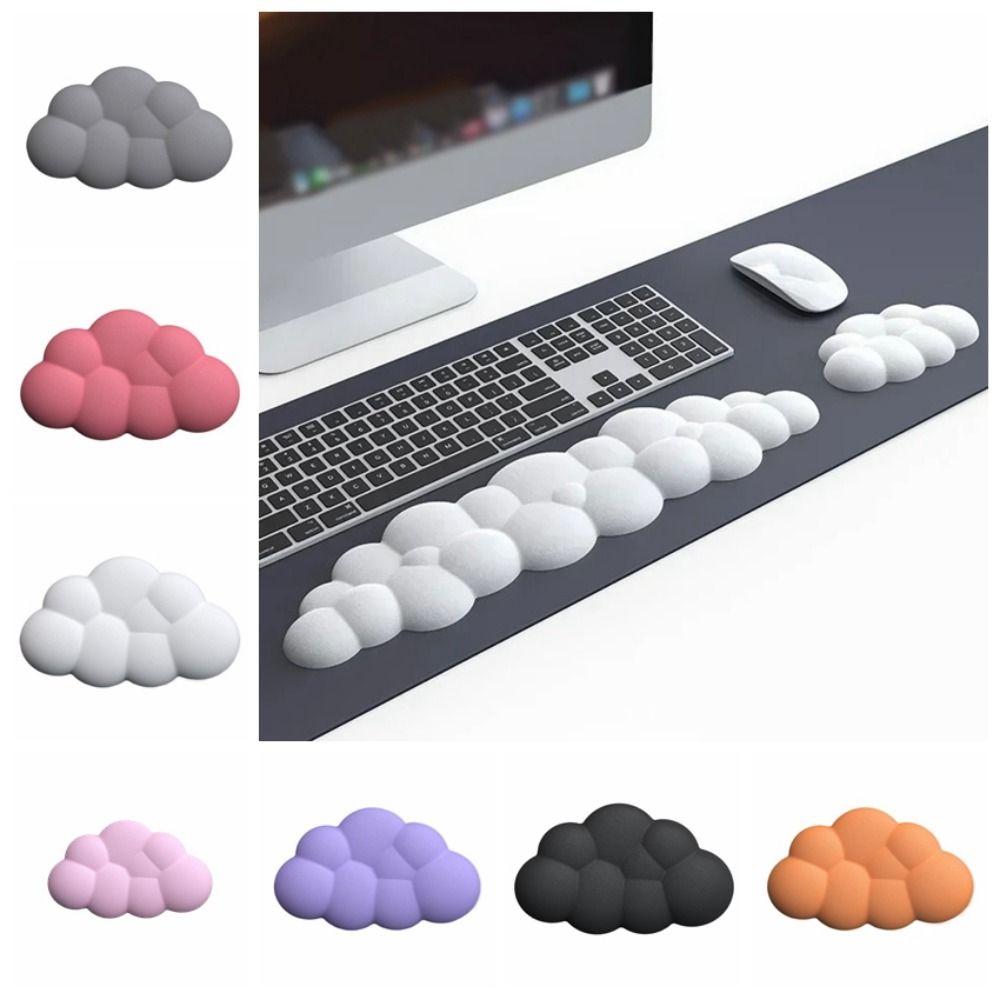 Memory Cotton Keyboard Wrist Rest Pad Cloud Shaped Keyboard Holder Mouse Pad  Typewriting Tools