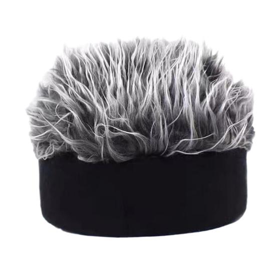 Новинка, козырек из искусственных волос для мужчин, регулируемая шляпа с шипами для парика с острыми короткими волосами, уличная хип-хоп-шляпа для фестивалей, вечеринок