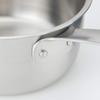 MUJI Stainless Steel Aluminum Triple-Layer Saucepan, Approx. 1.5L, Approx. 36cm W x 13cm H, 82219920, Silver