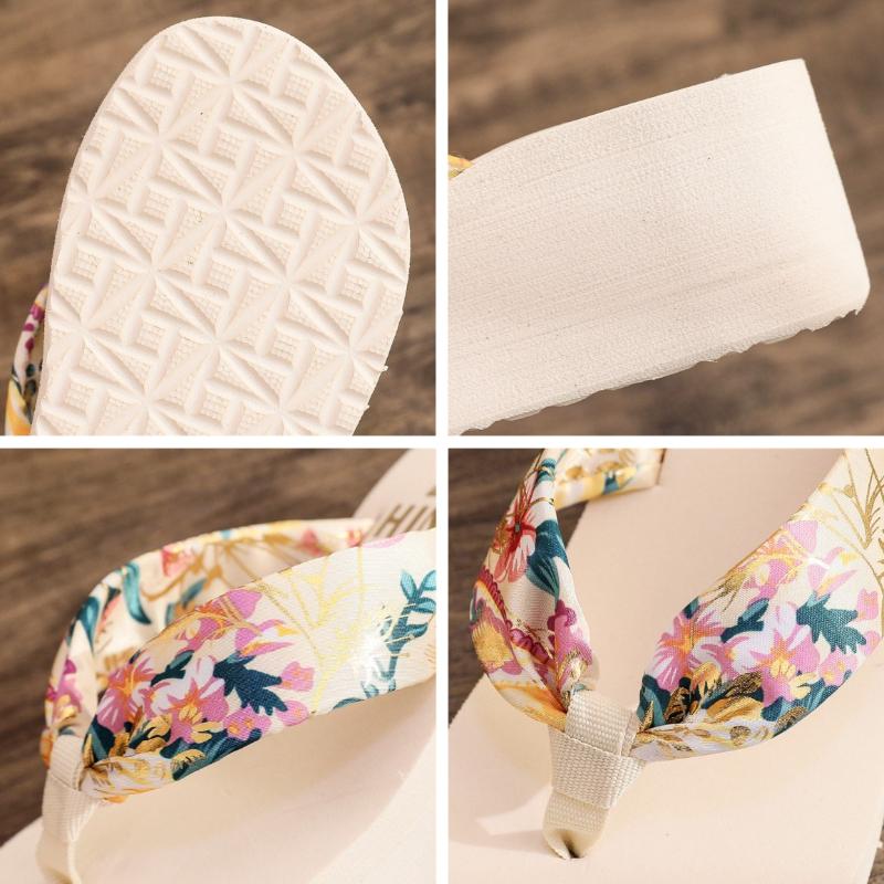 Fashion Fashion Women's Flip Flops Summer Womens Wedge Shoes Lightweight Non Slip Beach Shoes High Quality Women Shoes Zapatos De Mujer