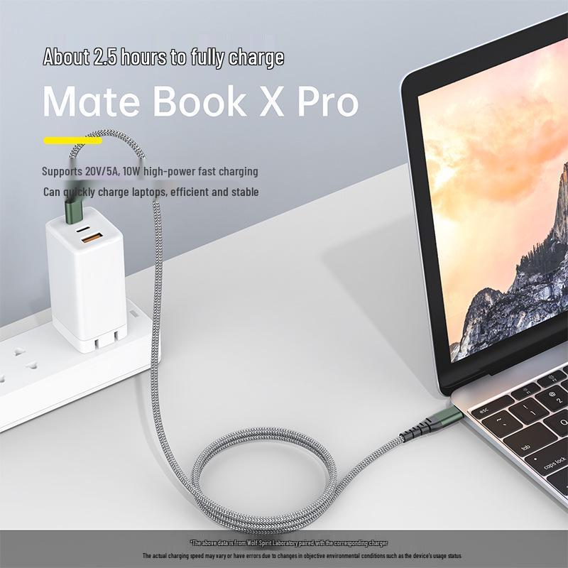 100 Вт 5 А USB-C на USB-C Быстрая зарядка Плетеный кабель для Apple 16