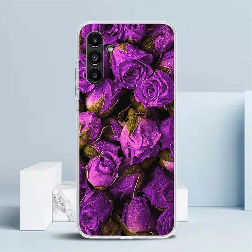 Purple Lavender Flowers Phone Case For Samsung Galaxy A17 A37 A57 A16 A15 A14 A13 A56 A55 A54 A53 A36 A35 A34 A33 A26 A25 A24 A2