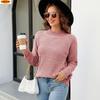 ZIMOXUAN Women's Solid Color Half Turtleneck Sweater New Loose Knit Sweater Top