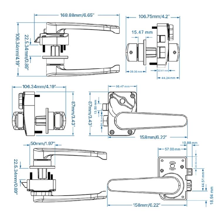 Устойчивый к коррозии замок Замок для уединения в ванной комнате Надежный замок для двери туалета для яхты