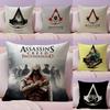 A-Assassin's Creed Игровая Наволочка На Подушку Натуральный Лен Наволочка Двусторонний Принт Декоративная Наволочка На Диван Домашний Декор Подарок