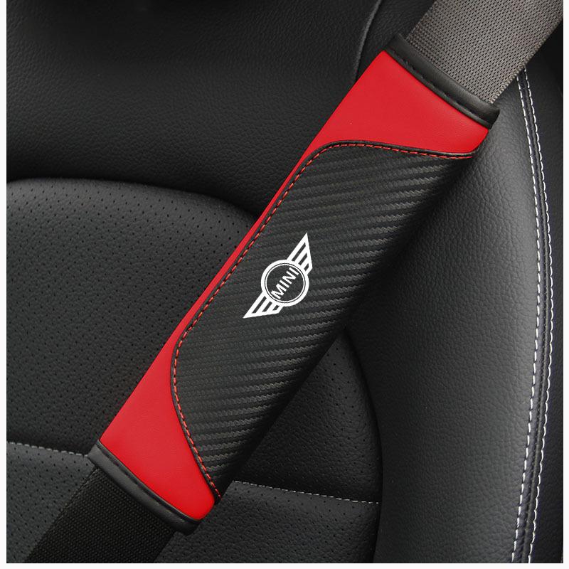 BBIO8 Car For BMW Mini Cooper R50 R53 R55 R56 R60 R61 F54 F55 F56 F60 Seat Belt Cover Shoulder Protection Cushion Pad Auto Accessories