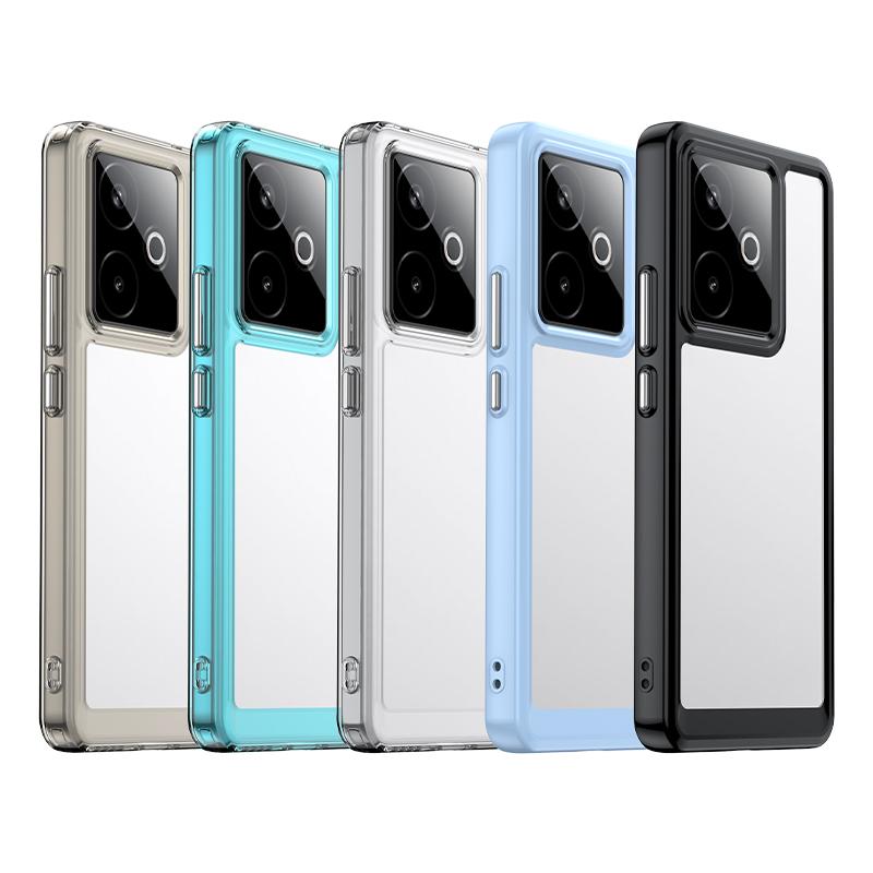 Для Realme GT7 Прозрачный чехол Realme GT 7 7T Чехол Coque Funda Жесткий Полупрозрачный Мягкий край Ударопрочный Бампер для телефона Realme GT 7