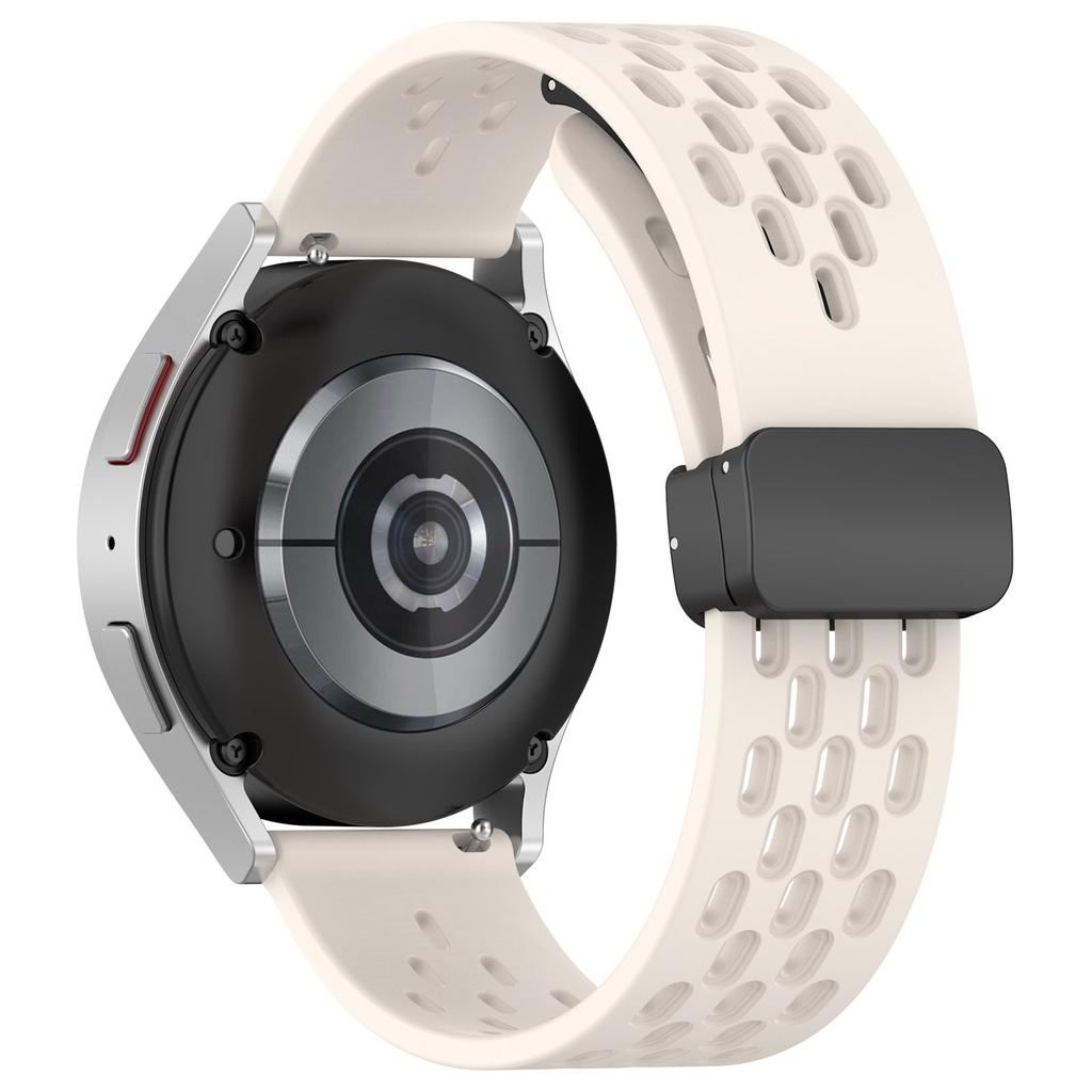 20-мм силиконовый ремешок для Samsung Galaxy Watch FE 40 мм/Watch6/Watch6 Classic/Watch 5/Watch4, черный ремешок для часов со складной застежкой