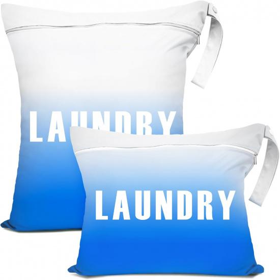 2 Pcs Large Travel Laundry Bags - Waterproof Wet Dry Bags for Gym Clothes, Swimming, Yoga