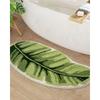 TPR Anti-Slip Plush Leaf Rug Soft Plush Water Absorbent Mat Foot Mat Bedside Rug  Bedside Area