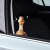 Мультфильм Желтая Утка Стеклянный Автомобиль Фон Украшения Украшения Наклейки