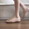 Sheepskin Version Temperament Inner Height Increase Small Single Shoes Women's Head Shallow Mouth Bow One Pedal Ballet Shoes