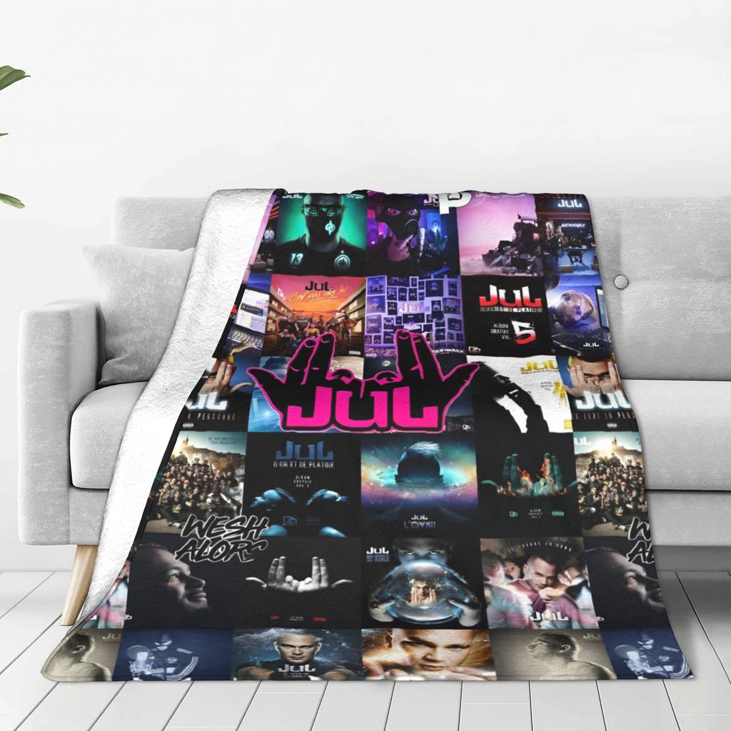 JuL C'est Pas Des Lols Fleece Throw Blankets French Rapper Blankets for Bed Travel Lightweight Bedroom Quilt