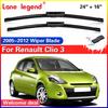 For Renault Clio 3 III Hatchback Front Wiper Blades 2005-2012 2007 2010 2011 Windscreen Windshield Window Accessories 24"+16"