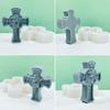 Силиконовая форма крест DIY формы для свечей из воска, ароматерапевтическая литьевая форма, форма для мыла ручной работы из смолы и гипса, украшения для дома