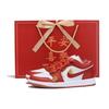 Air Jordan 1 Нескользящее Покрытие Низкие Винтажные Баскетбольные Кроссовки Женские Красные Белые DC0774-080(Team59-SBOX)
