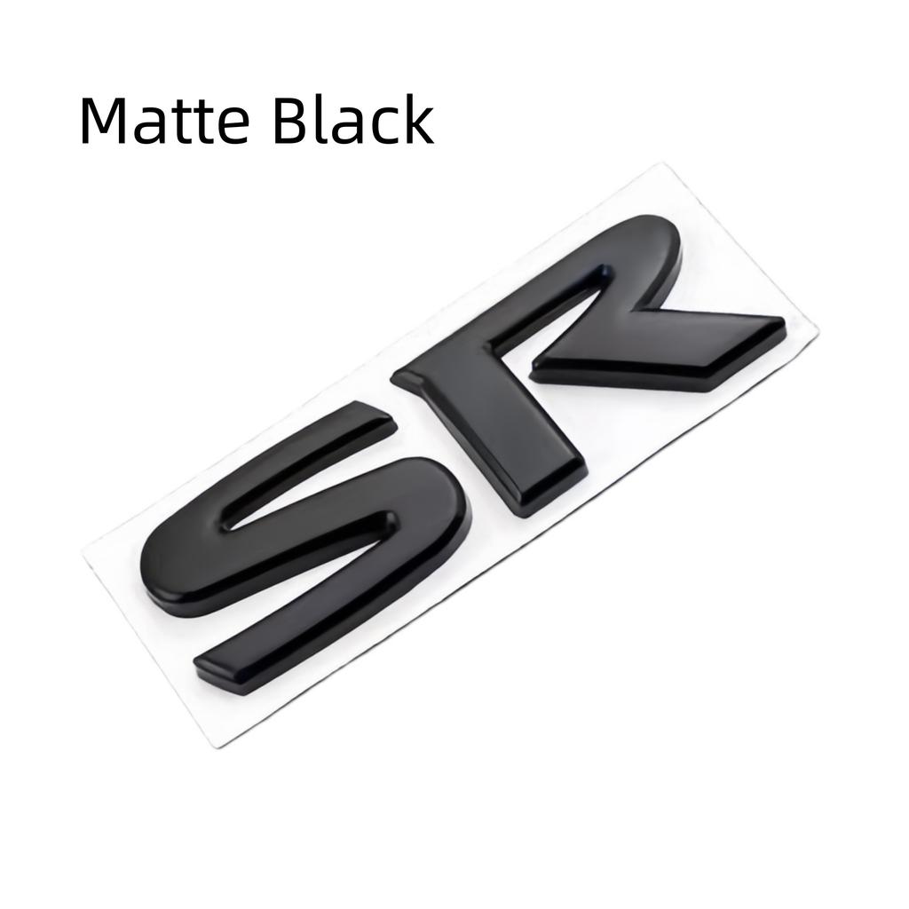 3D Metal SR SV Logo badge Sticker Side Fender Trunk Rear Emblem Decal