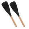 Силиконовая лопатка с деревянной ручкой, термостойкая, многофункциональная, антипригарная кухонная утварь для готовки, перемешивания, выпечки