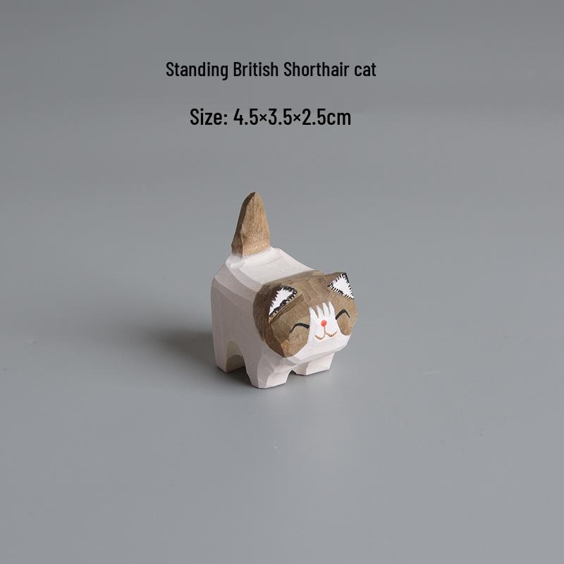 Деревянные брелоки для ключей в виде кошек ручной работы: Маленькие оранжевые и серые подвески-рюкзаки в виде кошек