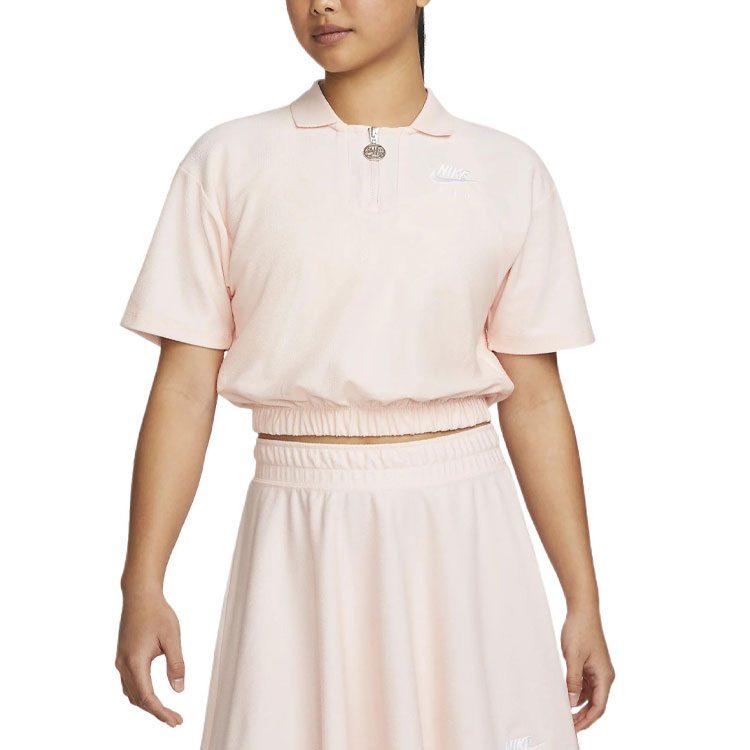 Nike Женские рубашки-поло Розовый воротник-поло Умеренный прямой крой DM6465-610