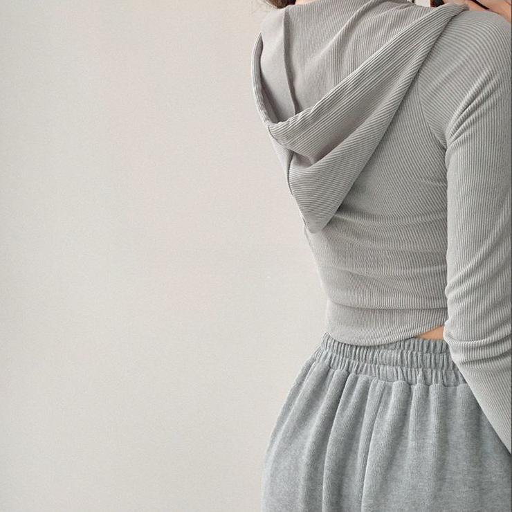 Кардиган на молнии с капюшоном, женский весенний тонкий спортивный пальто в стиле ретро, ​​удобный простой универсальный короткий укороченный топ с длинными рукавами