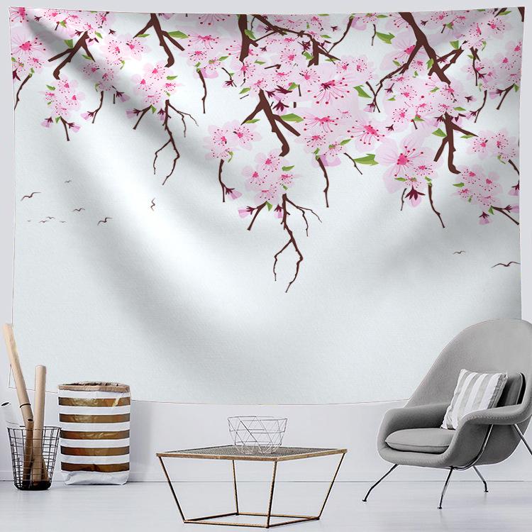 Свежий Цветочный Принт Гобелен 3D Лесной Водопад Пейзаж Настенный Домашний Фон Ткань Декор Садовый Постер для Улицы