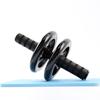 No Noise Gym Abdominal Wheel Ab Rollers with Mat for Exercise Fitness Equipment Accessory Unisex Black Double Wheeled Belly