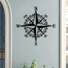 Iron Art Wrought Iron Compass Hollow Hanging Decorations for Home Decoration Indoor Background Wall Decoration