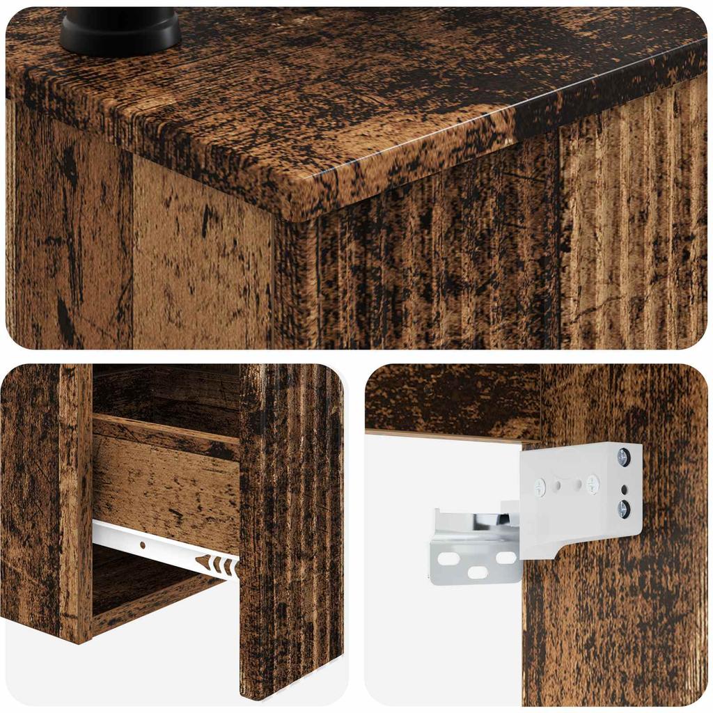 Bathroom Furniture Set 3 pcs Reclaimed Wood Engineered Wood