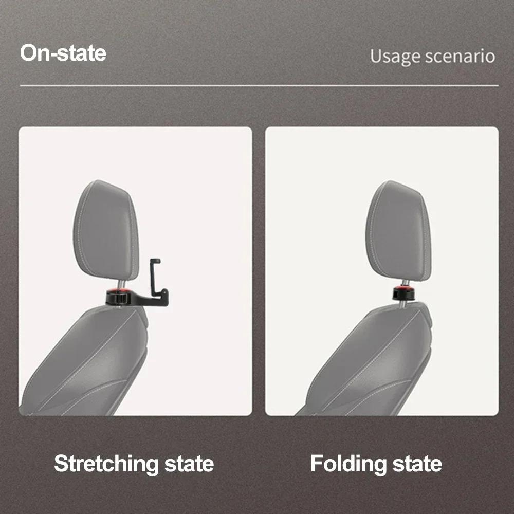 Крючок для спинки сиденья автомобиля, подголовник, скрытое крепление, органайзер для заднего сиденья автомобиля, автомобильные аксессуары, крючки для подвешивания, вешалка для хранения, универсальная