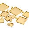 5Pcs Stainless Steel 10 15 20 25 30mm Square Cabochon Cameo Base Tray Bezel Blank Setting Supplies for Jewelry Making Pendant