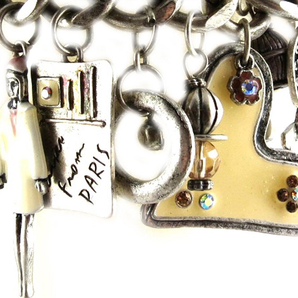 Les Trésors De Lily [E0441] — Дизайнерский браслет Tour du Monde бежевого цвета