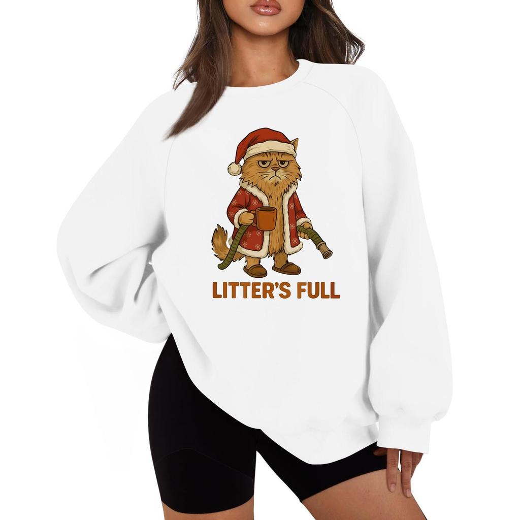 Women's Casual Fashion Solid Color Round Neck Raglan Long Sleeve Sweatshirt Top