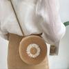 Summer Round Straw Bags for Women Rattan Woven Beach Bag Handmade Crossbody Shoulder Bag